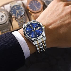 Premium Quality Quartz Watch | Poedagar 615 | Blue |