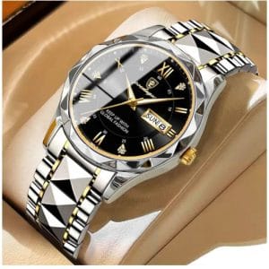 Premium Quality Quartz Watch | Poedagar 615 | Black|
