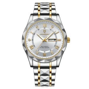 Premium Quality Quartz Watch | Poedagar 615 | Silver |